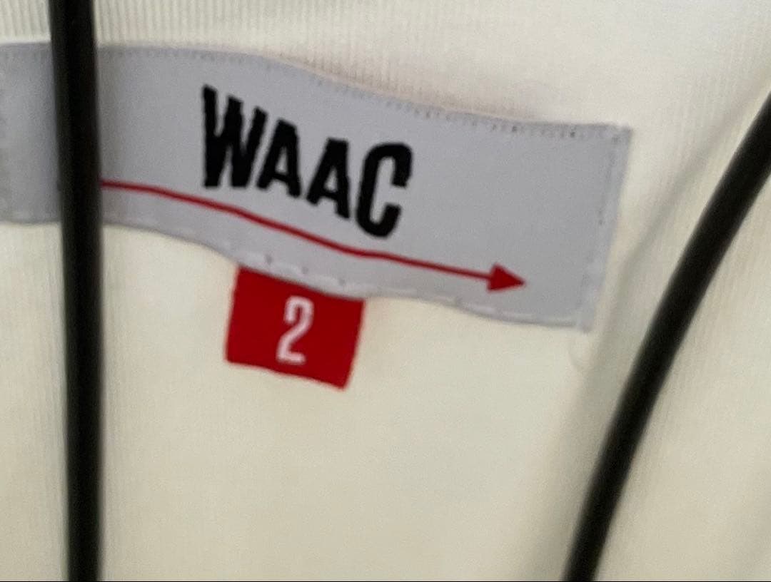 ⛳WAAC☼ゴルフセーター☼ホワイト☼Gimme刺繍☼サイズ2☼美品 アウ