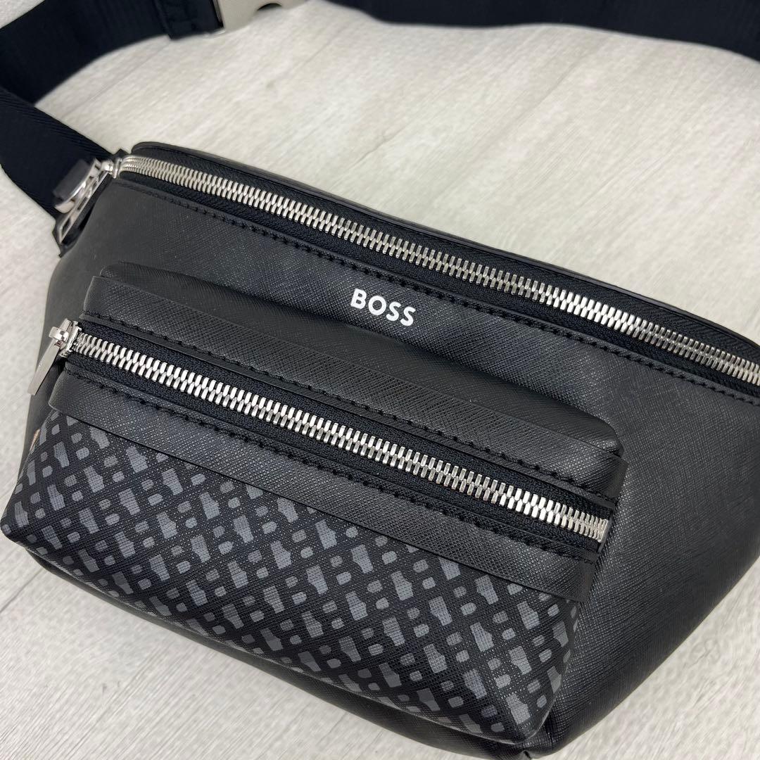極美品✨ ヒューゴボス ボディバッグ ショルダーバッグ ブラック 黒 レザー 革 楽天市場】HUGO BOSS BLACK ヒューゴボスブラック ボディバッグ
