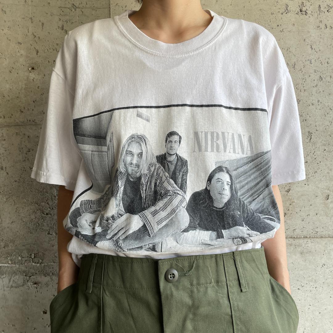 GF248B Tシャツ 90s ビンテージ NIRVANA ニルヴァーナ フォト - メルカリ