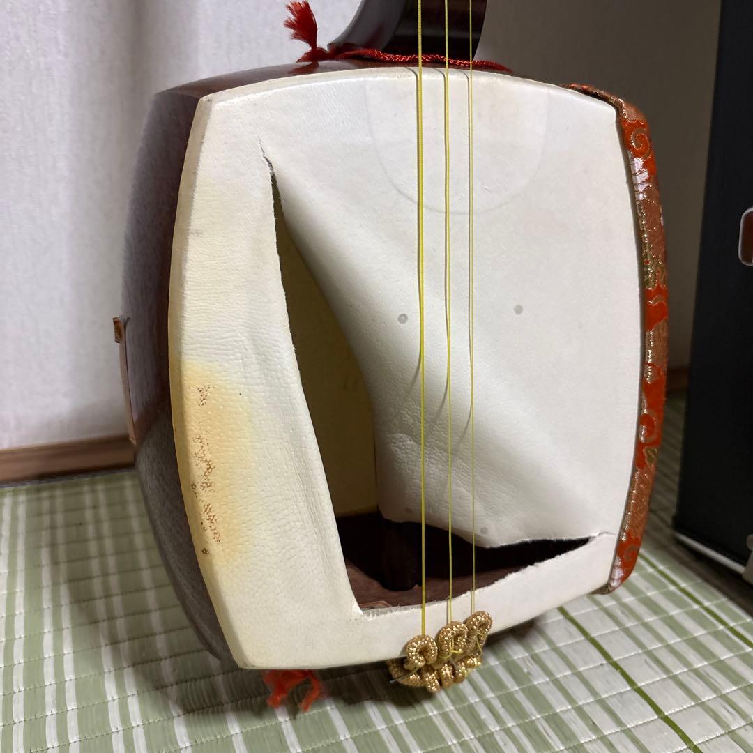 三味線 バチ 三絃駒 ハードケース 和楽器 弦楽器 皮破れ
