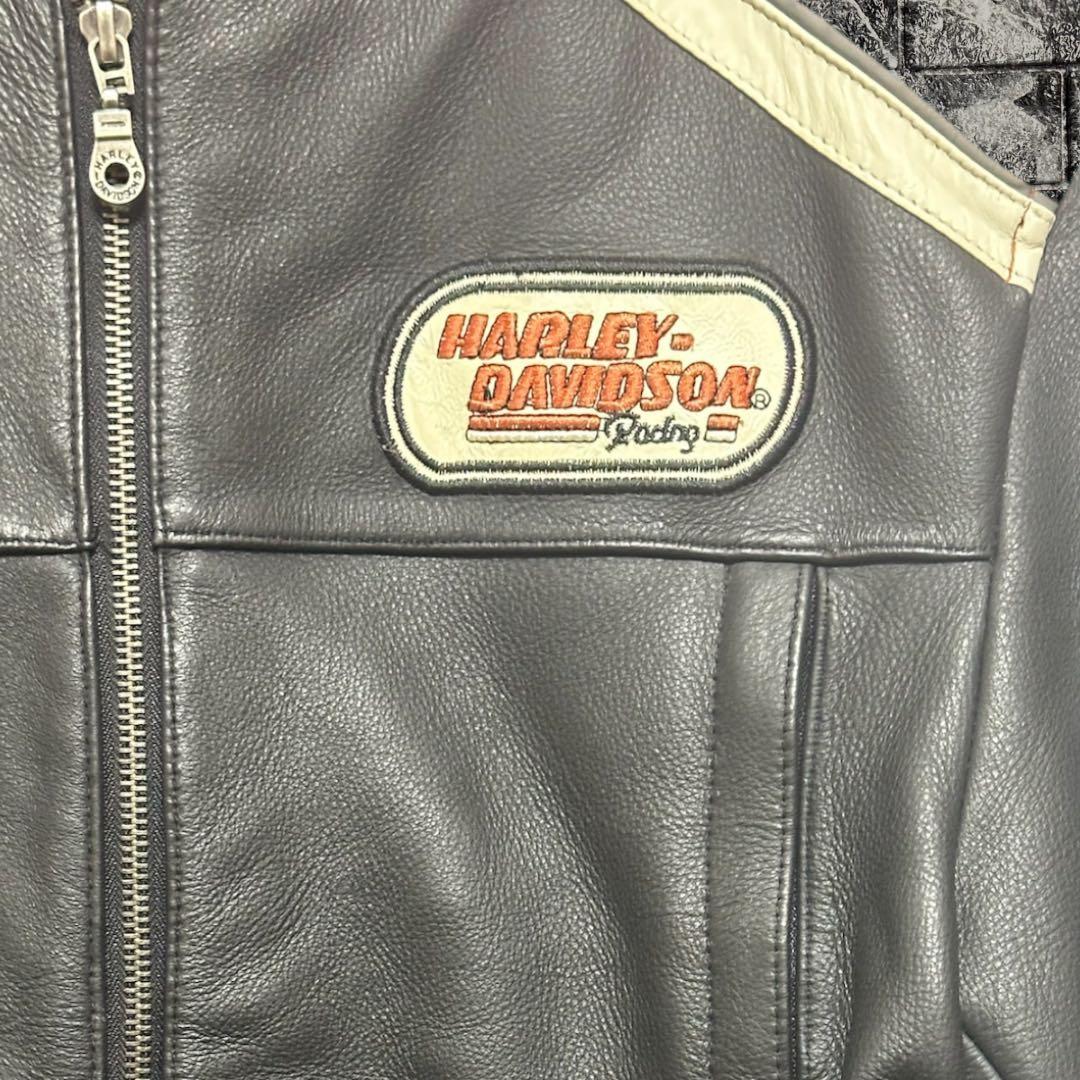 Harley-Davidson 本革 シングルライダースジャケット レーシング