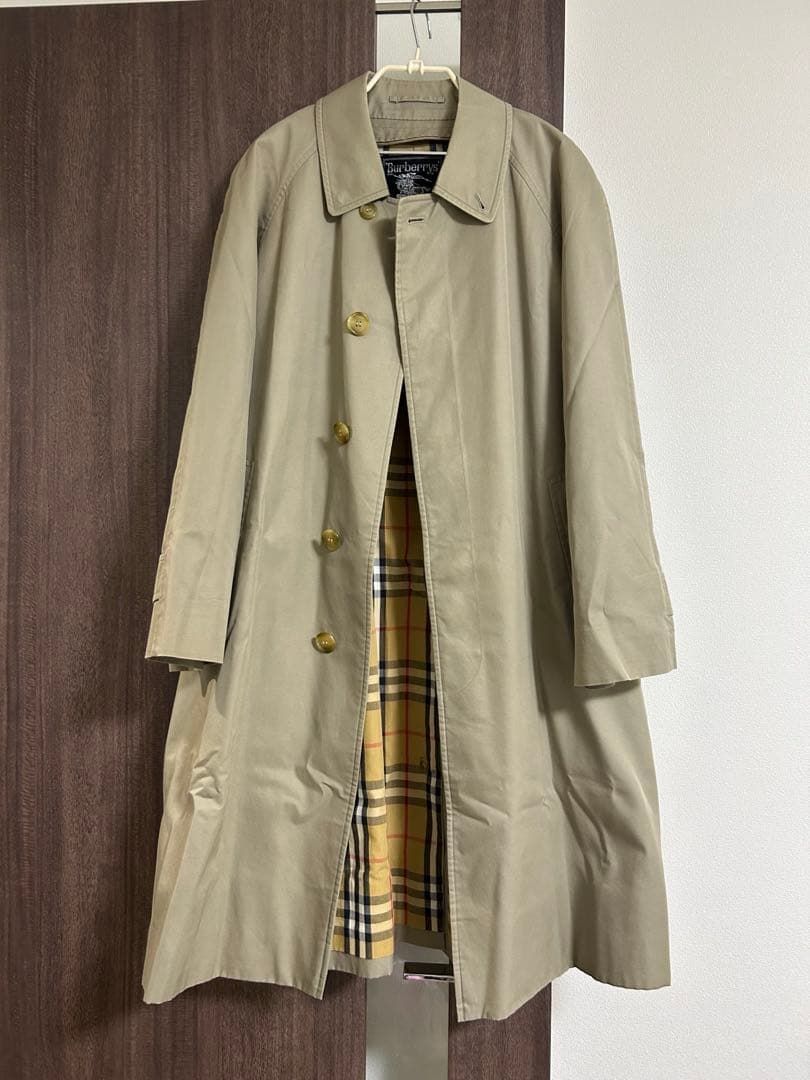 バーバリーズ ベルト付 トレンチ ノバチェック ベージュ ステンカラー