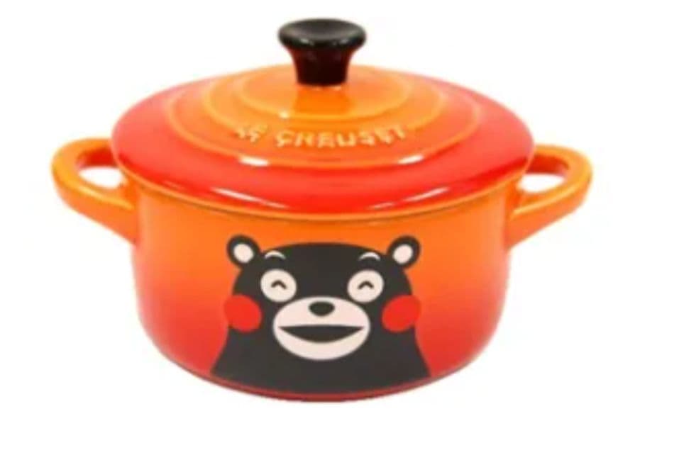 ル・クルーゼ　くまモンコラボ　ミニココット　希少 ル・クルーゼ ミニ・ココット（フタ付き）11cm 業務用4個入 マット