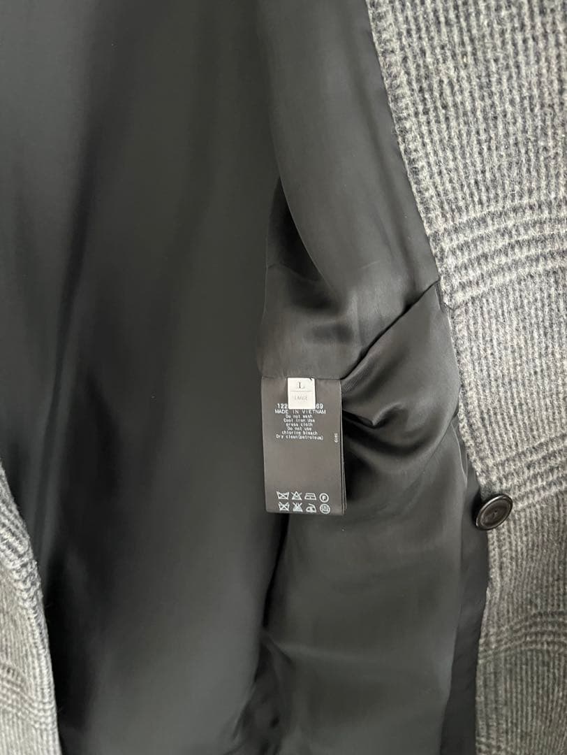 ユナイテッドアローズ グレーチェック ダブルブレスト チェスター