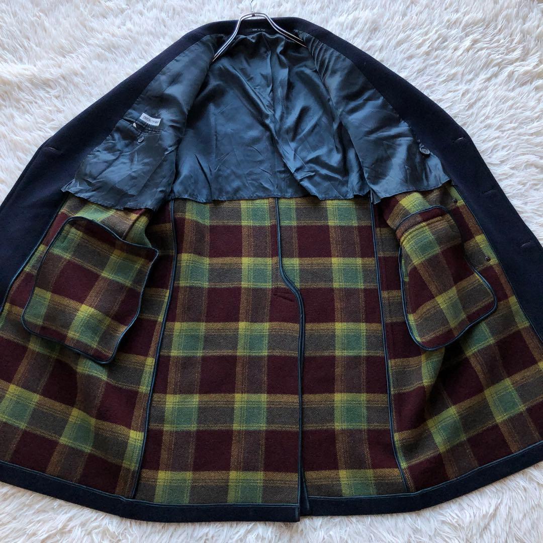 イタリア製ウール100% XL】エンポリオアルマーニ チェスターコート 紺