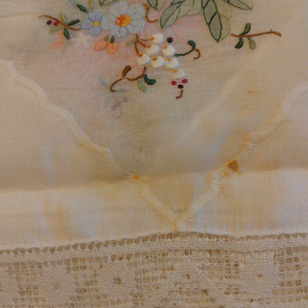 スワトウ仙頭、手刺繍レース 大判テーブルクロス 貴重