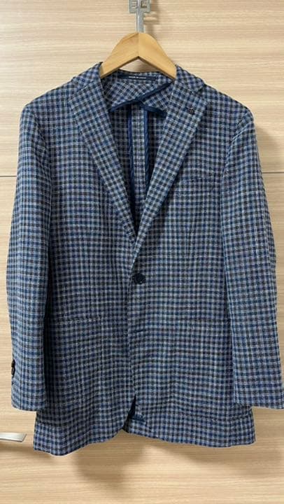 タリアトーレ グレンチェック テーラードジャケット ジレ 2点セット 52