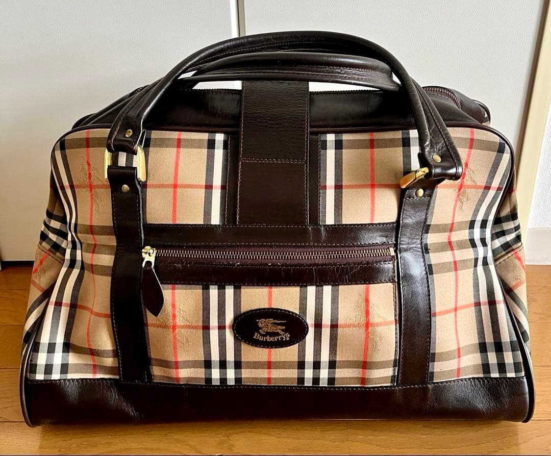 BURBERRY チェック柄 ボストンバッグ