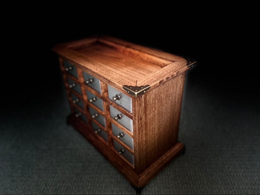 ヴィンテージ アンティーク調 ハンドメイド キャビネット ジュエリーBOX