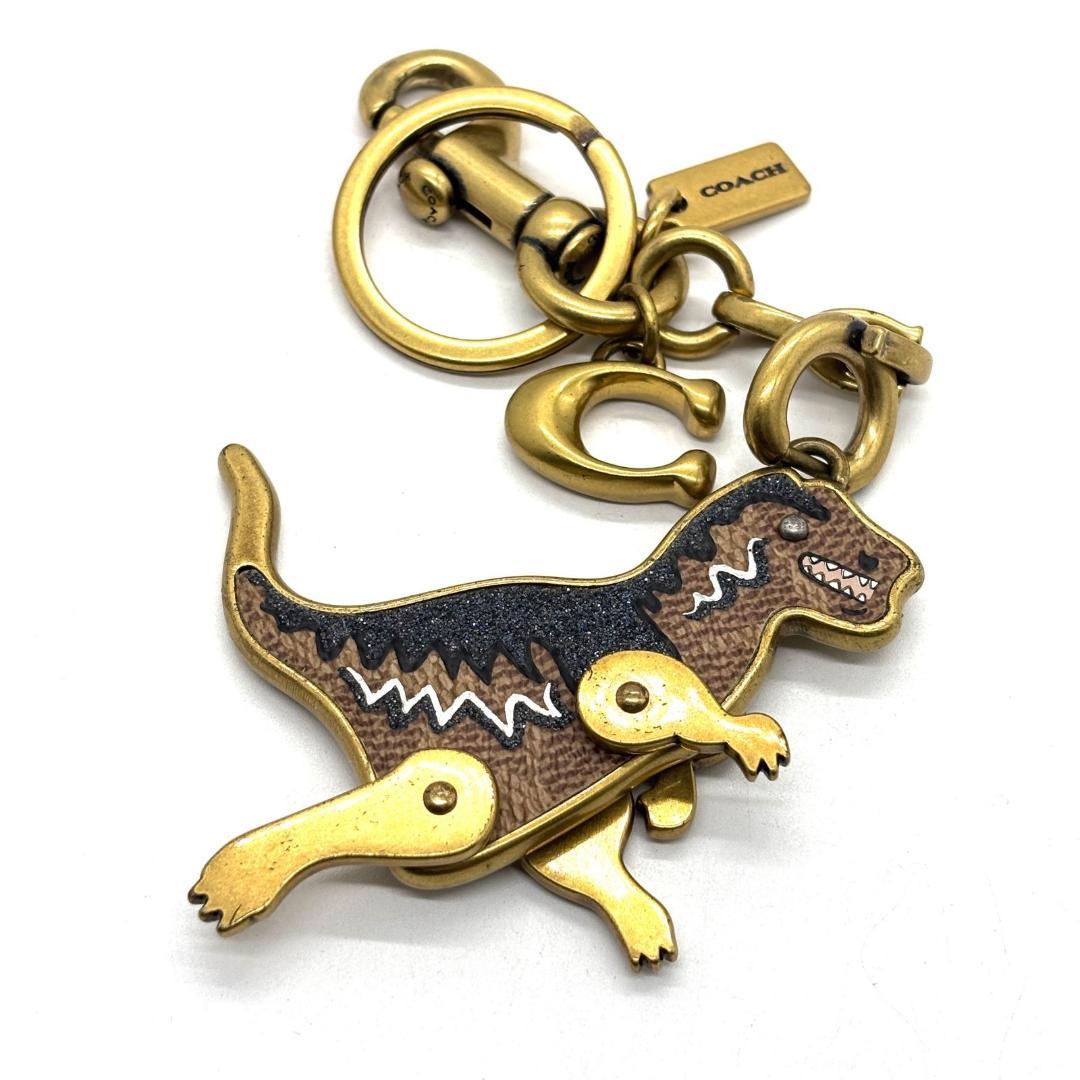 コーチ レキシー キーホルダー バッグチャーム シグネチャー 恐竜 C
