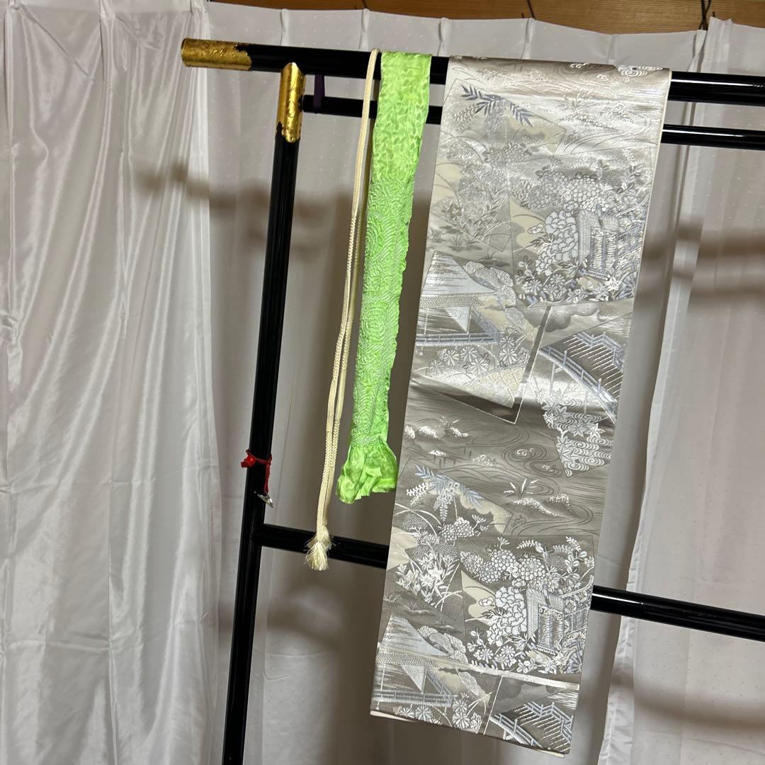 か*ん様 未使用近い 美品 袷 正絹 友禅 訪問着 フルセット 西陣唐織