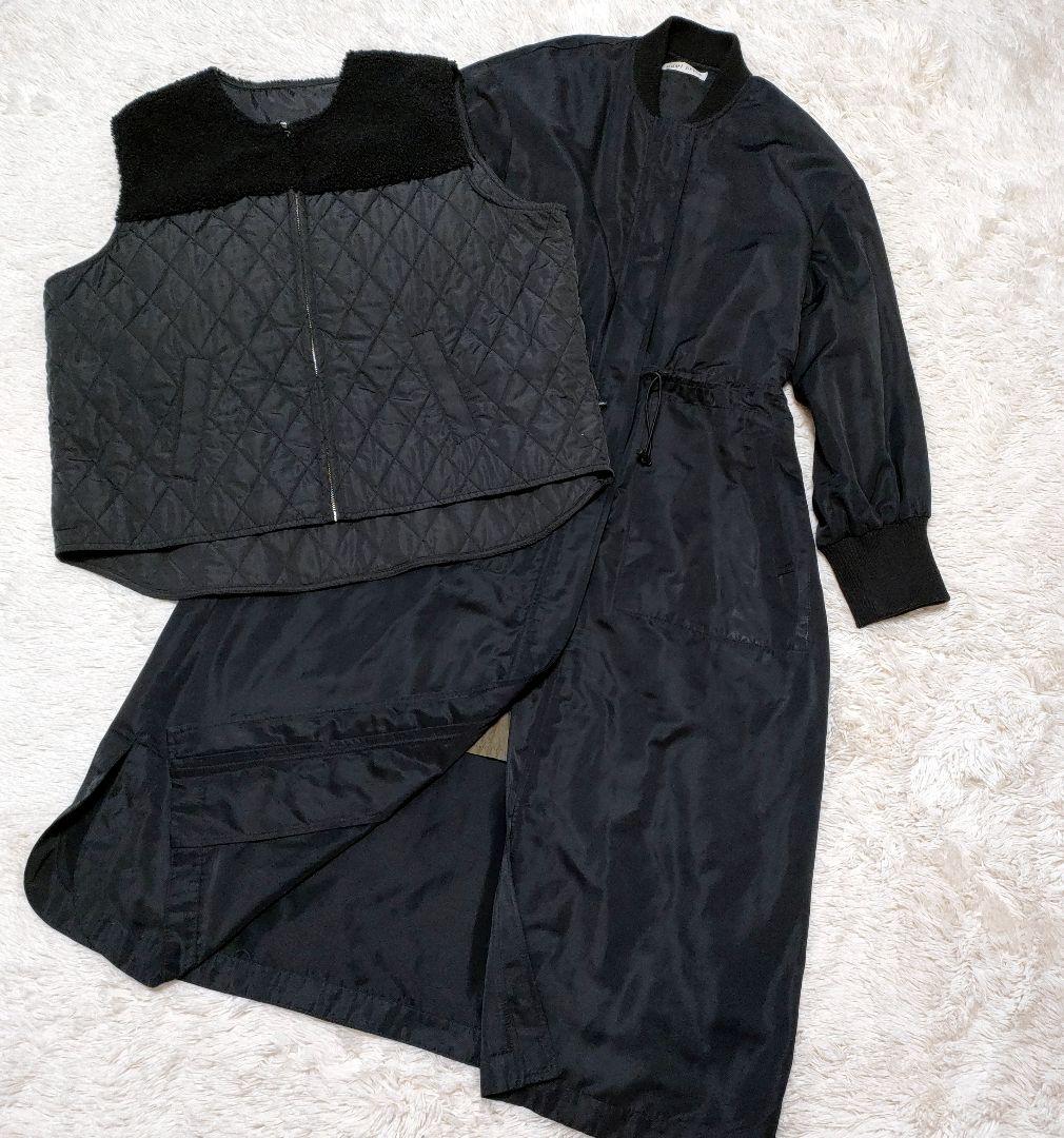 SUM1 STYLE スミ スタイル キルティングベスト付き3WAY馬刺繍コート