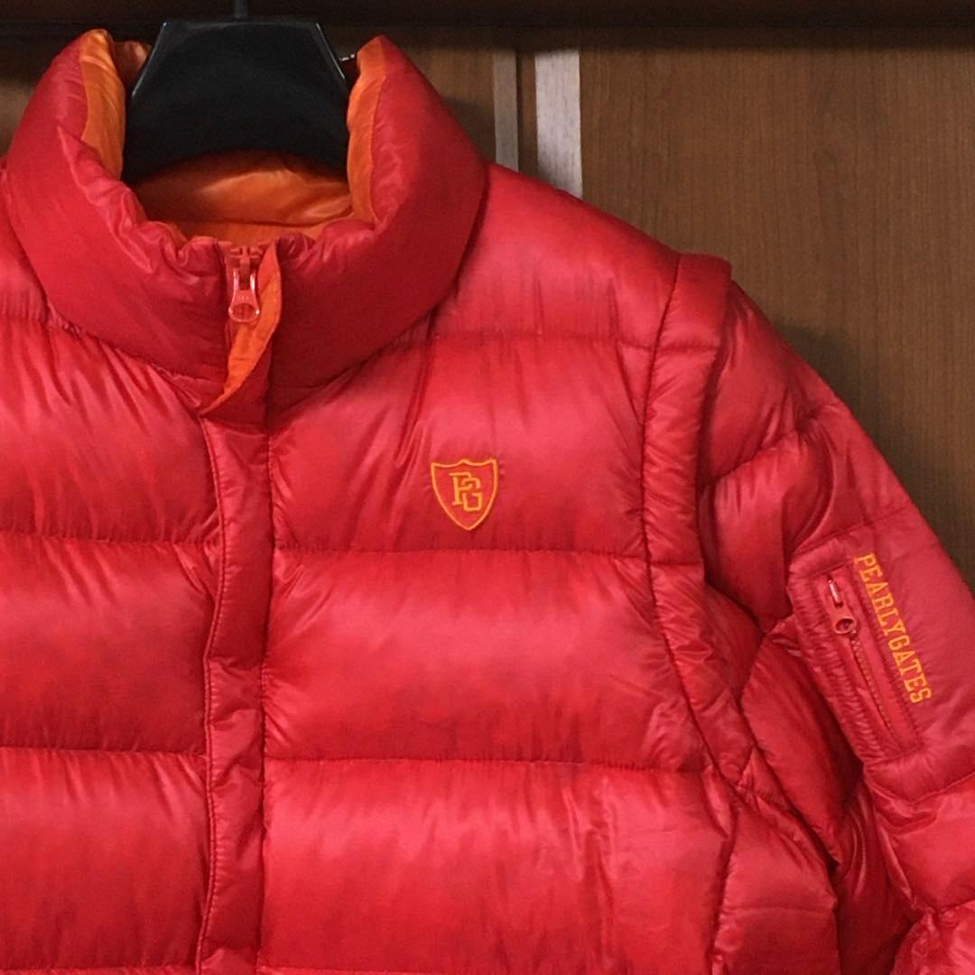 美品 パーリーゲイツ ダウン 6 赤 ダウンベスト pearly gatesの通販は
