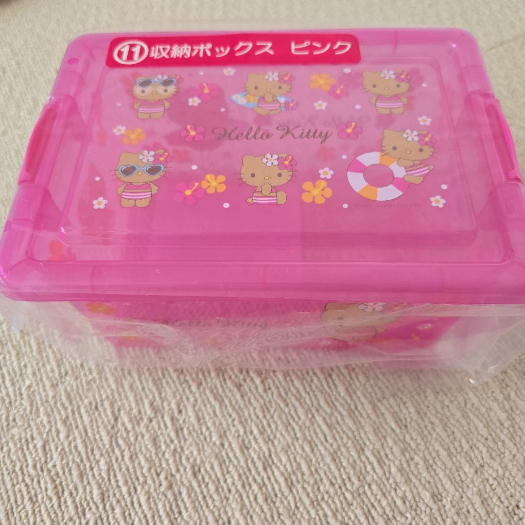 ハローキティ 一番くじ 日焼けキティ 11 収納ボックス ピンク - メルカリ
