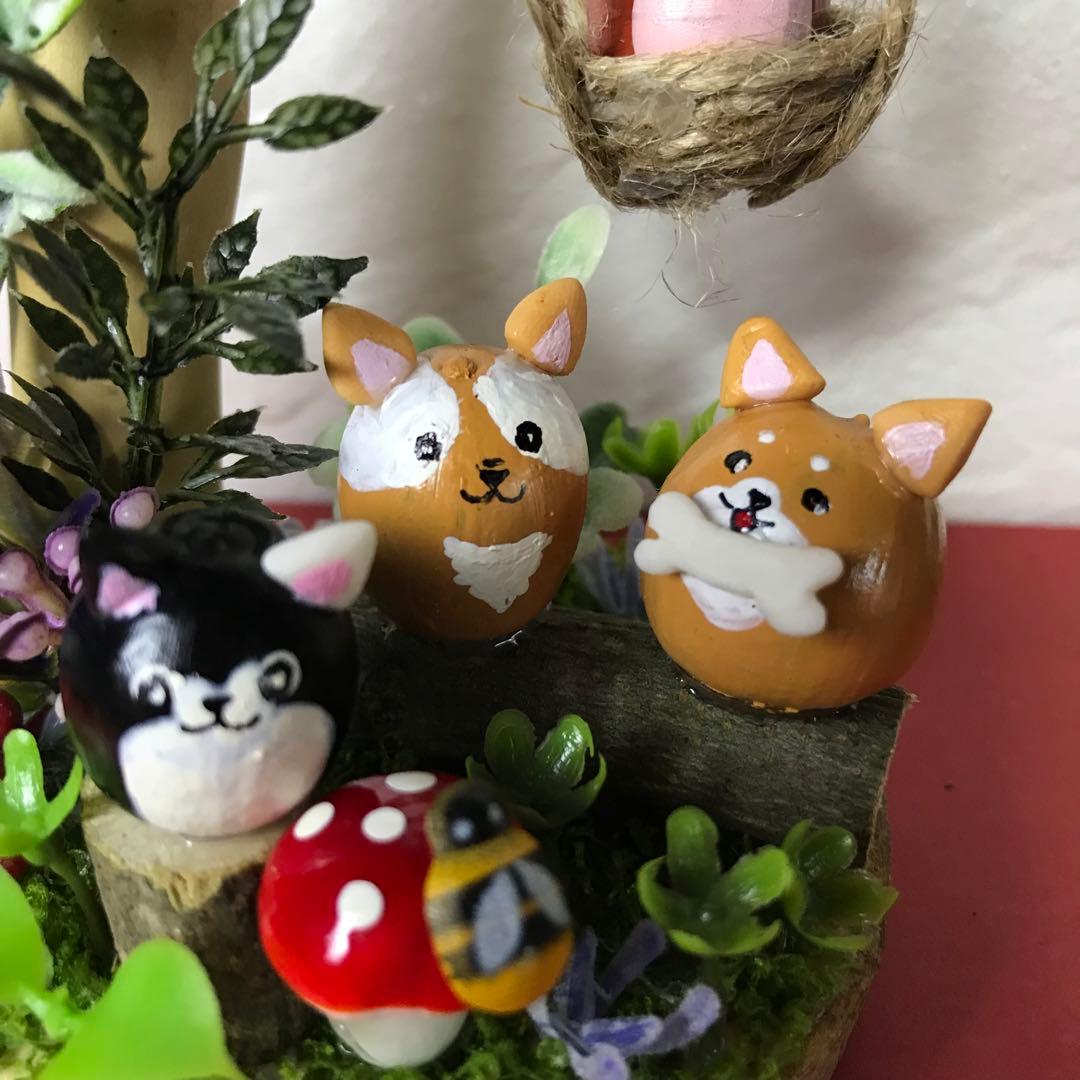 どんぐりアート❤︎仲良しワンちゃん❤︎オブジェ - メルカリ