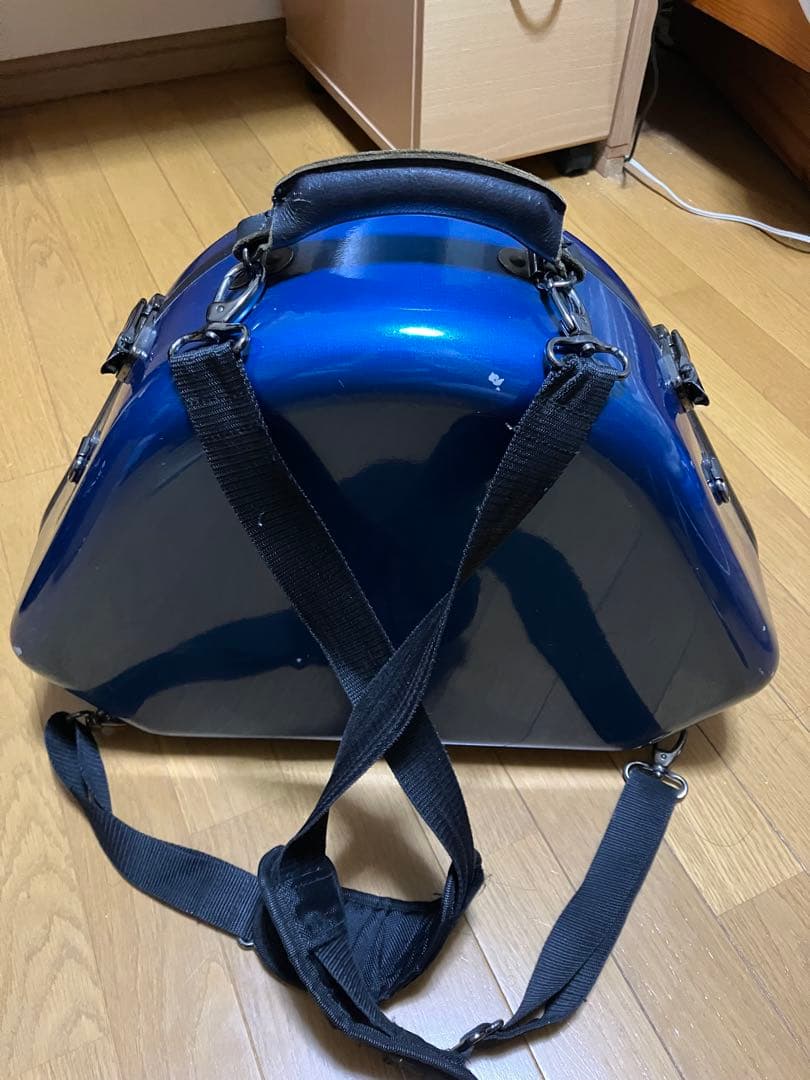 C.C.シャイニー ケース フレンチホルン ケース ハードシェル ブルー