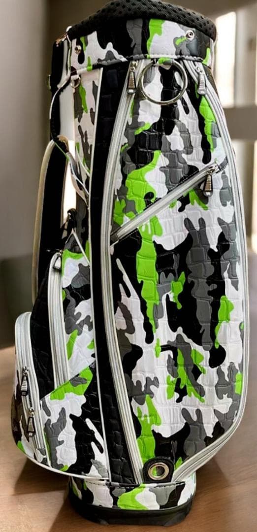 新品未使用 OUUL ワニ柄カモフラージュ ゴルフバッグGREEN