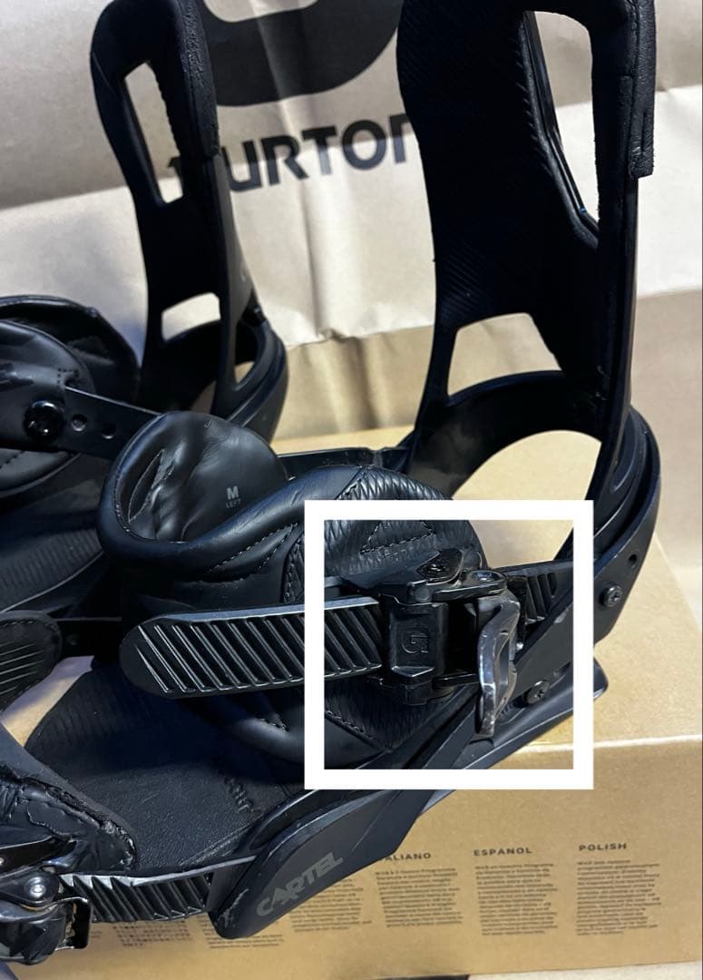 BURTON ビンディング Cartel Black メンズ サイズM カーテル