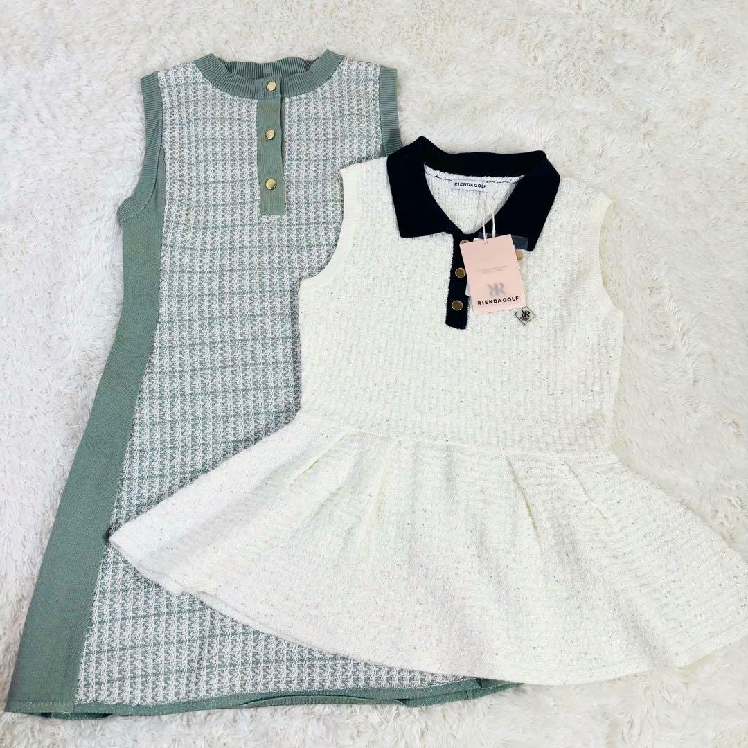 新品✨リエンダゴルフ　リエンダスエルタ　ゴルフ　ノースリーブ　ペプラム 新品✨リエンダゴルフ リエンダスエルタ ゴルフ ノースリーブ ペプラム