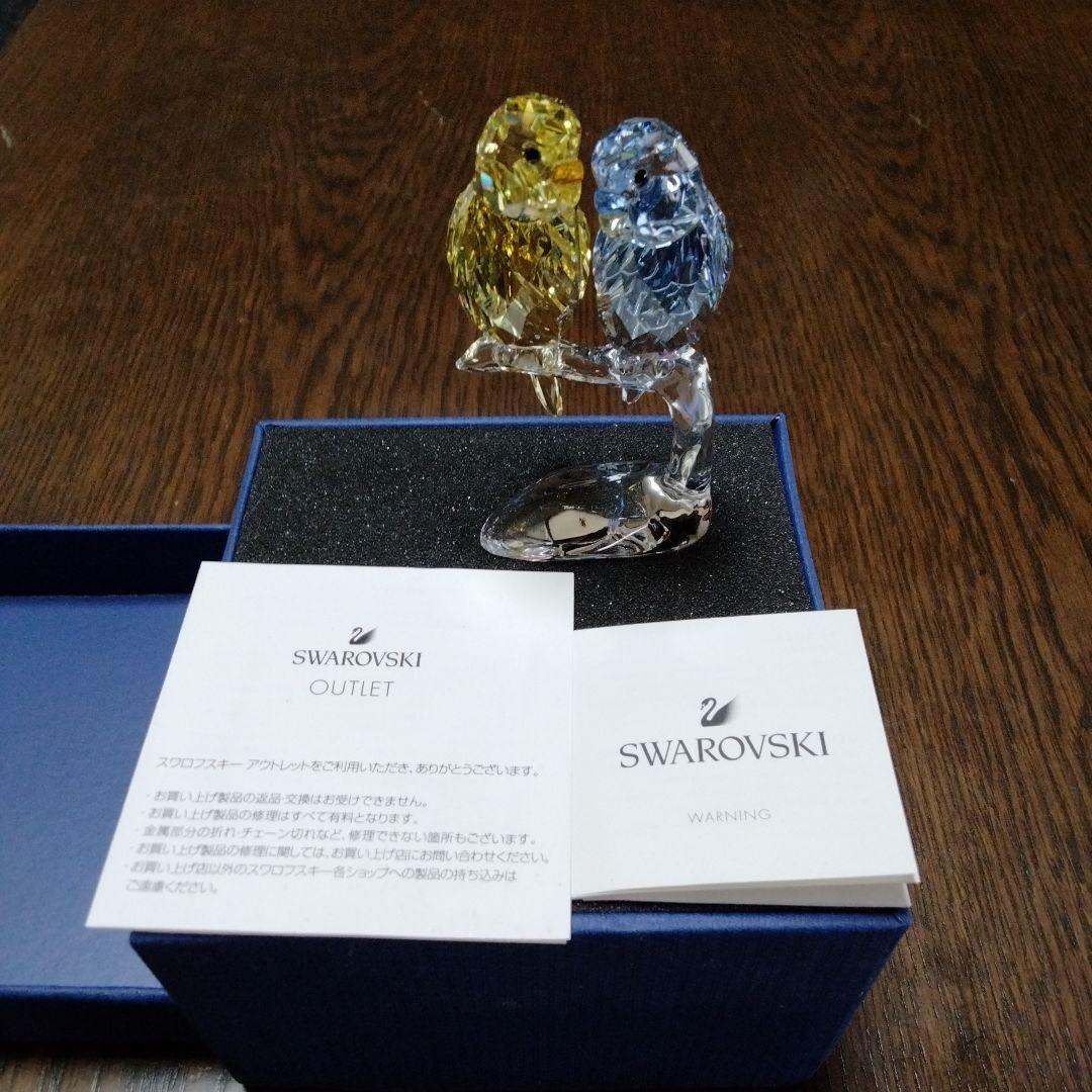 Swarovski 二羽の鳥のクリスタルフィギュア　高さ９cm Swarovski 二羽の鳥のクリスタルフィギュア 高さ9cm Swarovski 二羽の鳥