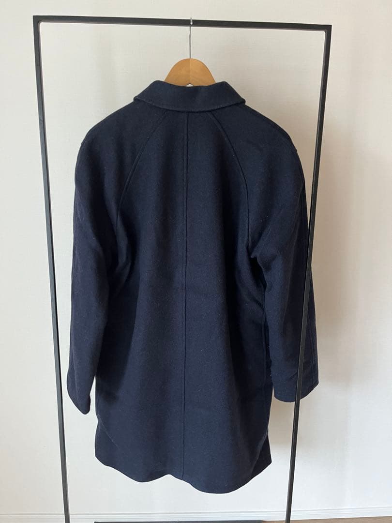 A.P.C. ステンカラーウールメルトンコート M ネイビー