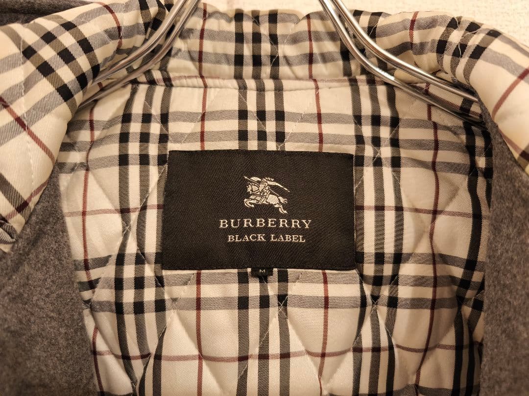 BURBERRY BLACK LABEL】カシミア混 中綿ダッフルコート
