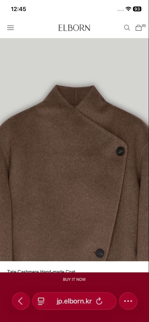 ELBORN Tate Cashmere HandMade Coat34 - メルカリ