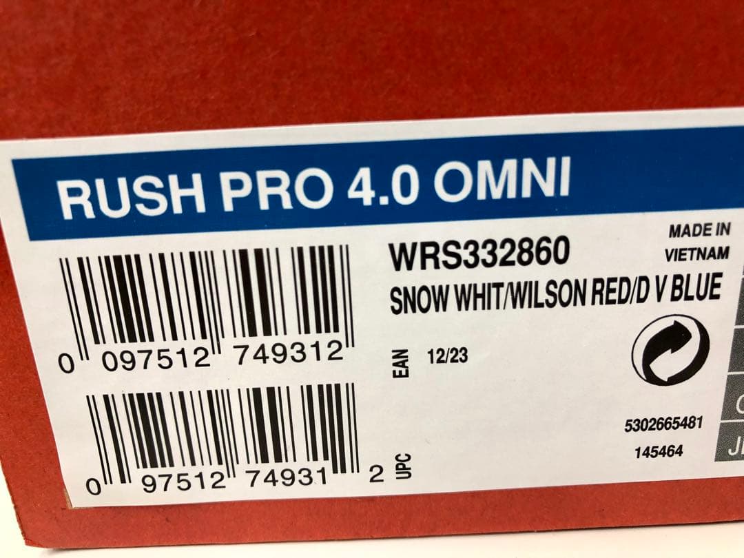 新品 Wilson Rush Pro v4.0 26.0cm オムニ＆クレー