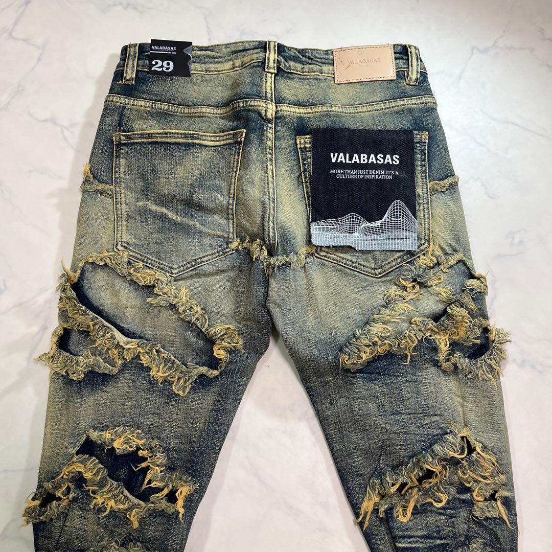 VALABASAS バラバサス ハードクラッシュスタックフレアデニム 新品 29