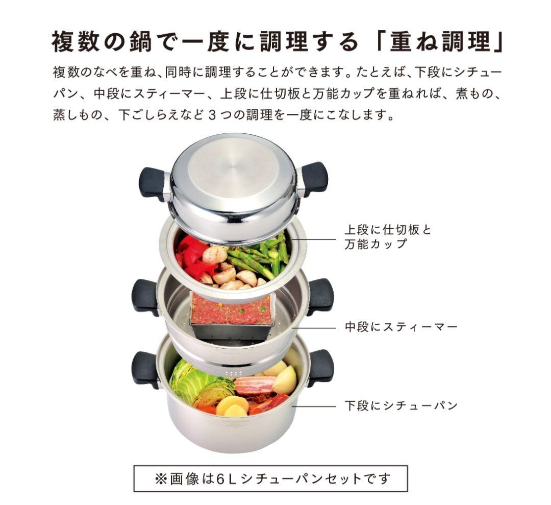 新品未使用品】アムウェイ クィーン 6L シチューパンセットの付属品