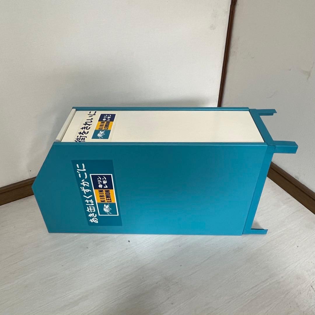 昭和レトロキリンレモン 空き缶入れ当時物未使用品ホーロー看板好きに