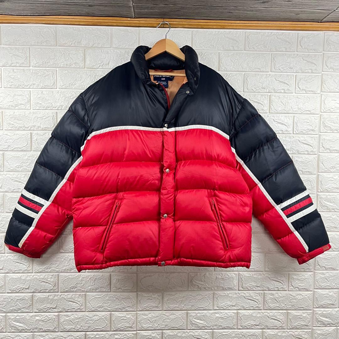 90s POLO SPORTS ラルフローレン ダウンジャケット ヌプシ L - メルカリ