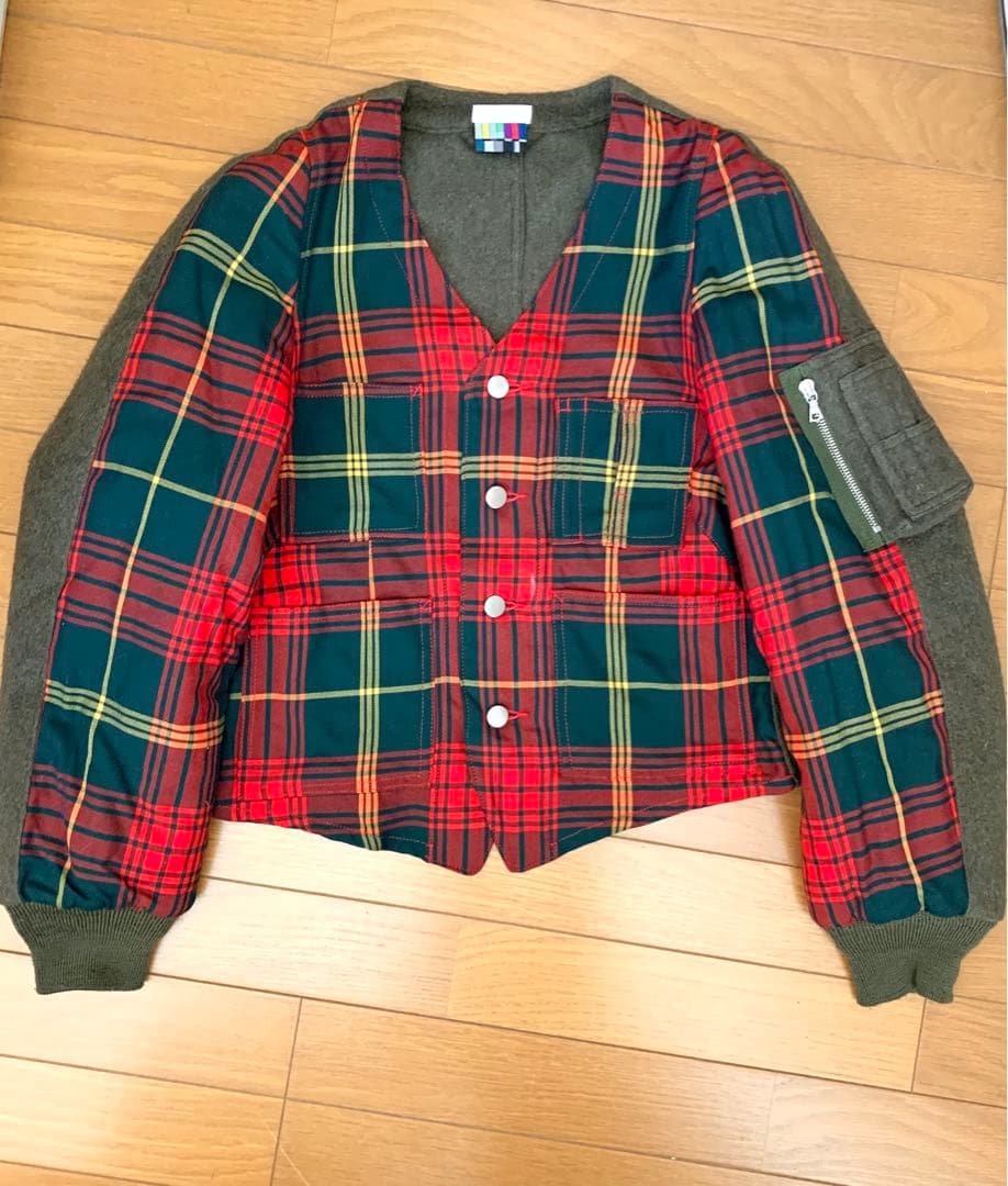 FACETASM ファセッタズム 異素材ドッキングミリタリージャケット