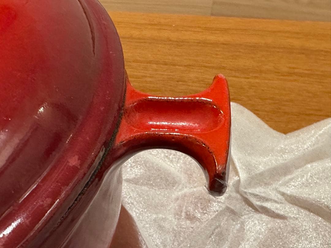 廃番 ル・クルーゼ ヴィンテージ ママココットロンド 20cm赤 - メルカリ