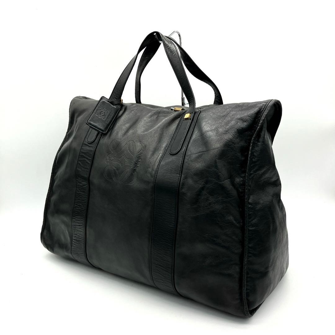 【LOEWE】ボストンバッグ　旅行鞄　アナグラム　ゴールド金具　レザー　ブラック 楽天市場】ロエベ LOEWE ボストンバッグ 2WAYバッグ 旅行用バッグ