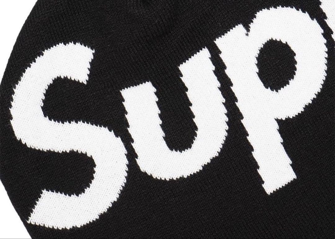 帽子 Supreme Big Logo Beanie \"Black\" (24FW)