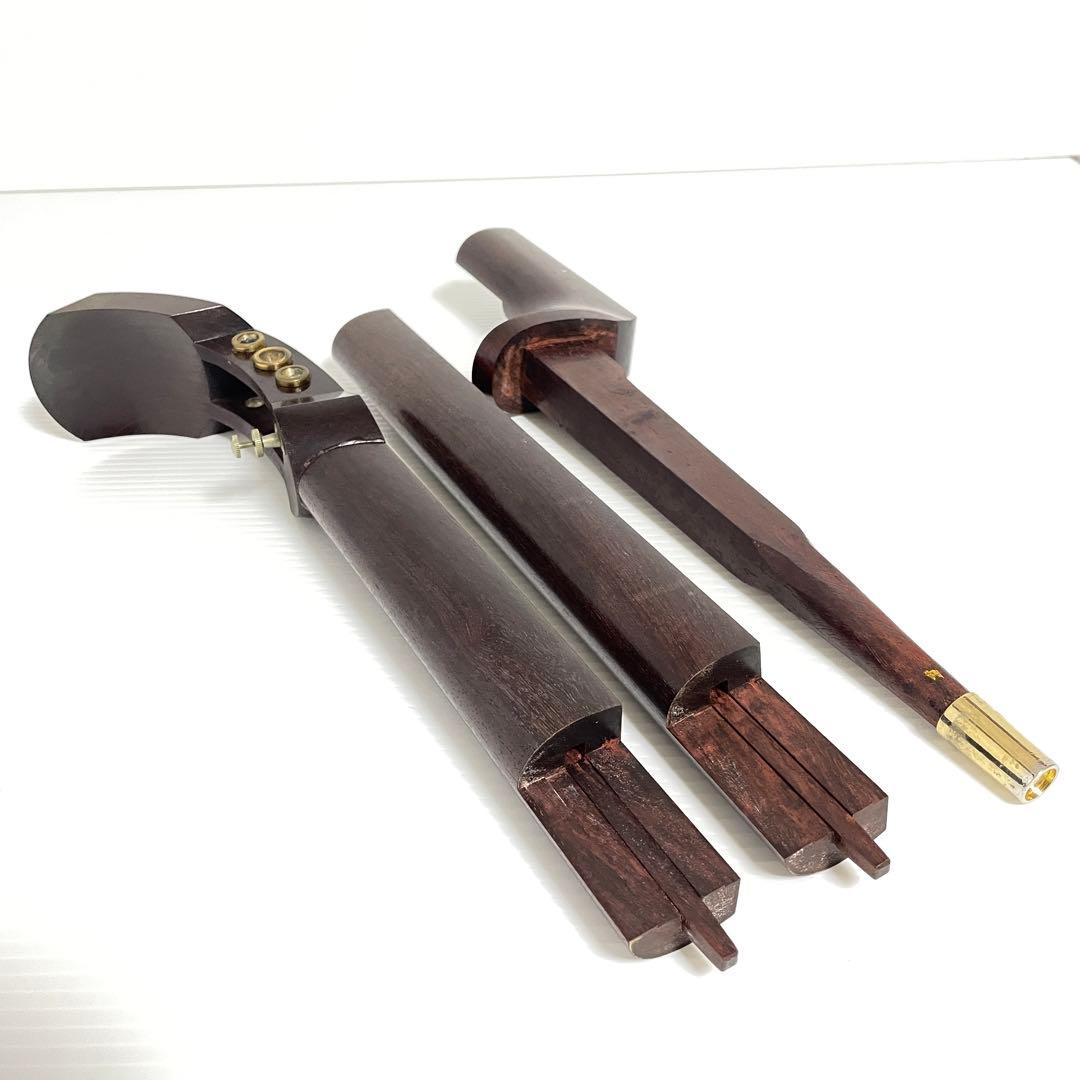 津軽三味線 綾杉胴 鼈甲 撥 二本溝 東さわり 紅木 ハードケー