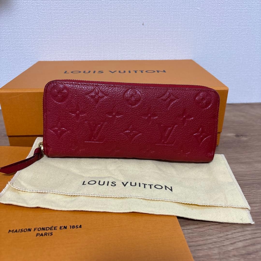 ルイヴィトン ポルトフォイユ クレマンス 長財布 赤 - メルカリ