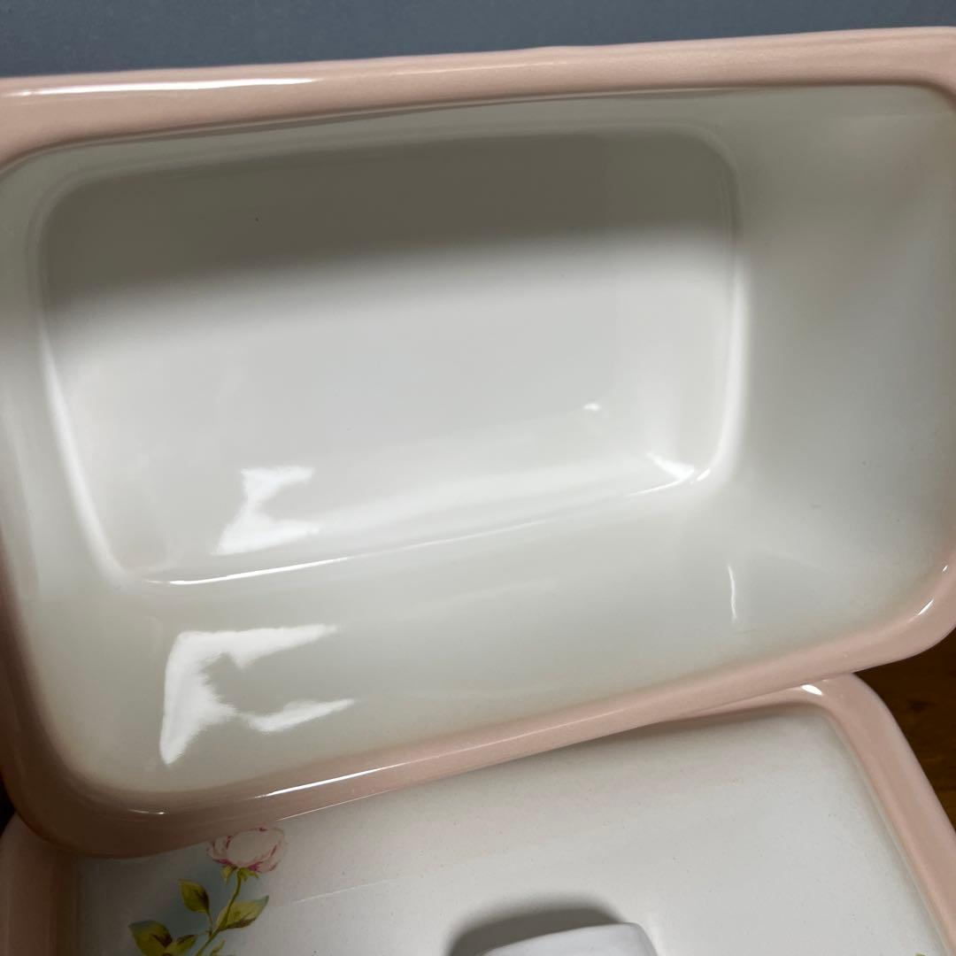 イマン ポワージュピンク 角ストッカー ホーロー キッチン・食器