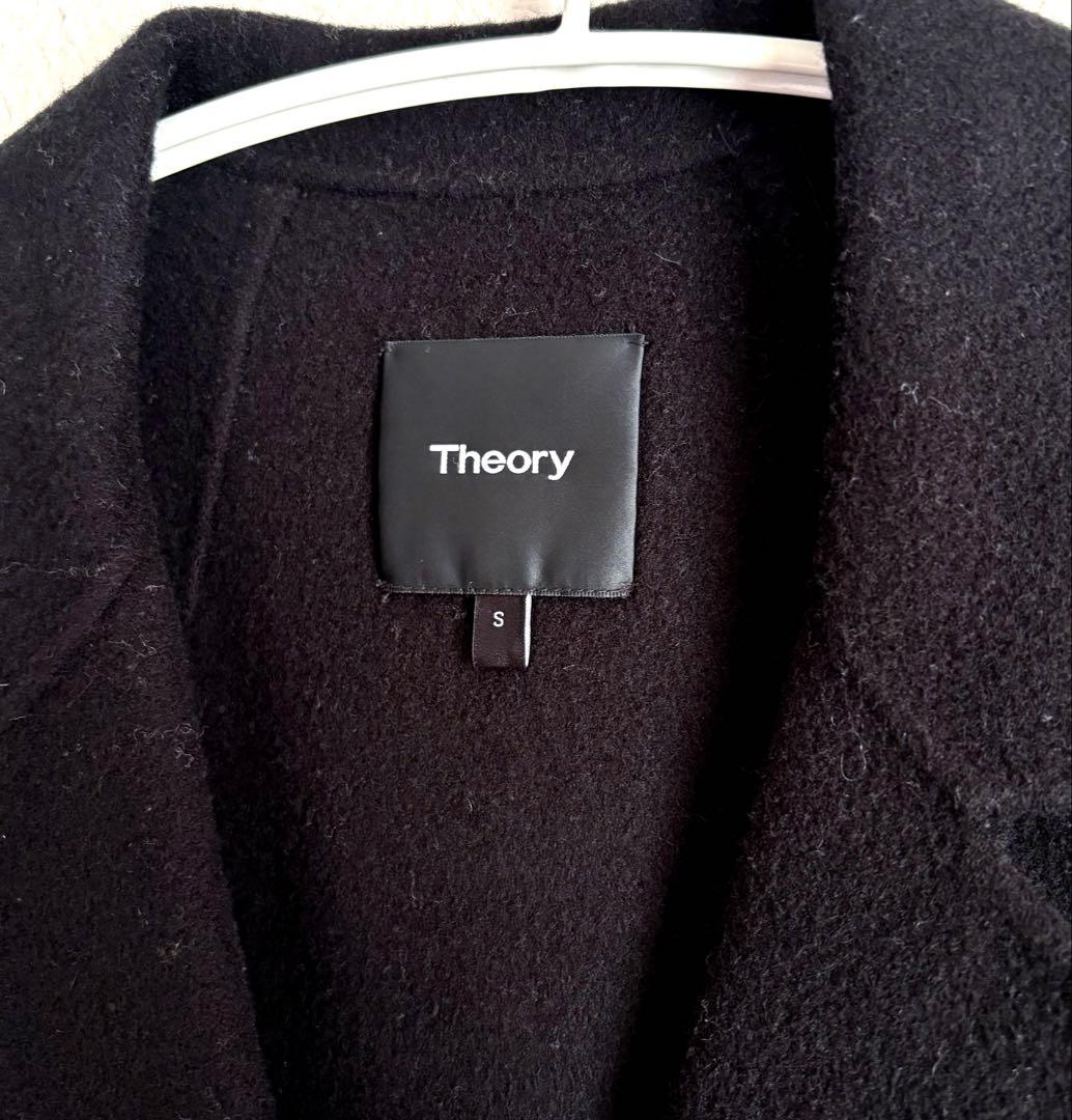 Theory セオリー チェスターコート カシミヤ混 ブラックS