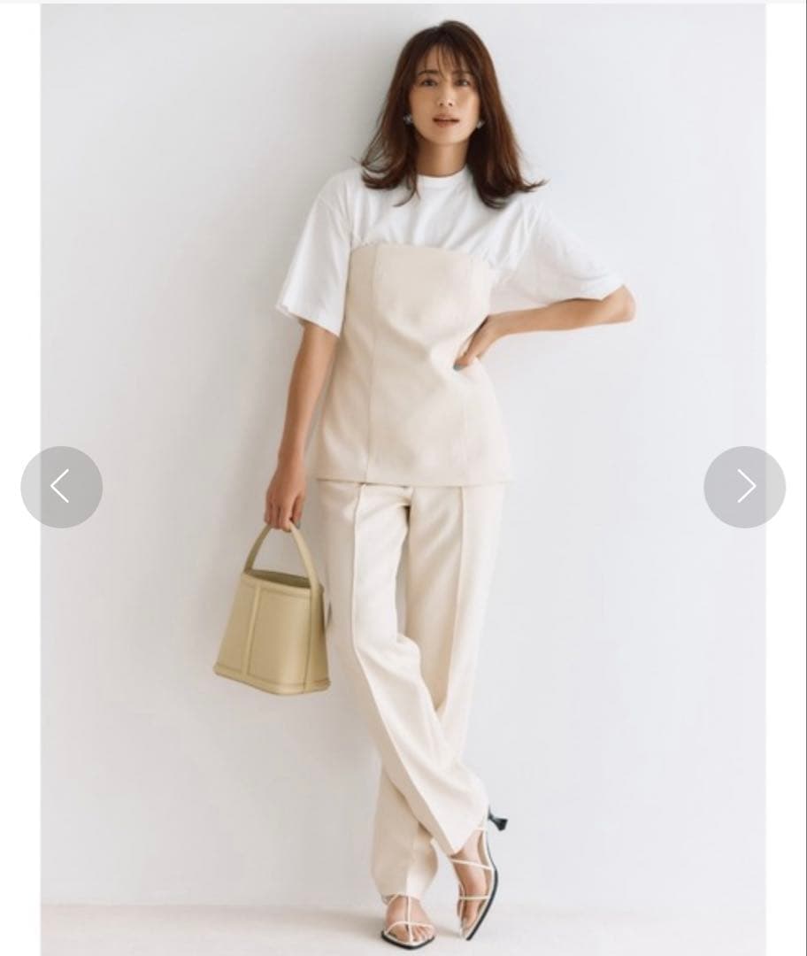 USAGI ONLINE・ZOZOTOWN限定】襟付きペプラムニットミニワンピース（膝