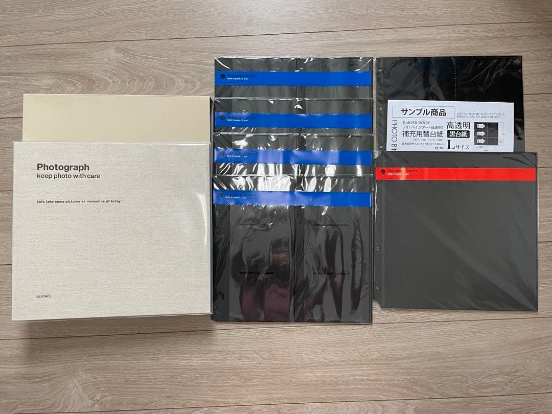 【新品未使用】デルフォニックス PDフォトアルバム リングL リフィル付き DELFONICS（デルフォニックス） PDフォトアルバム 【Lサイズ用 粘着