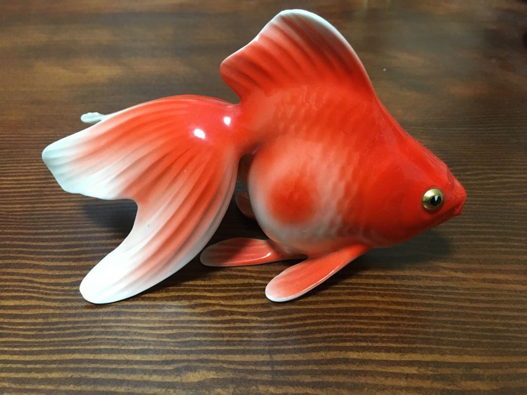 ノリタケ 金魚 小さいサイズ 昭和初期アンティーク金魚オブジェ 縁起物ノリタケ