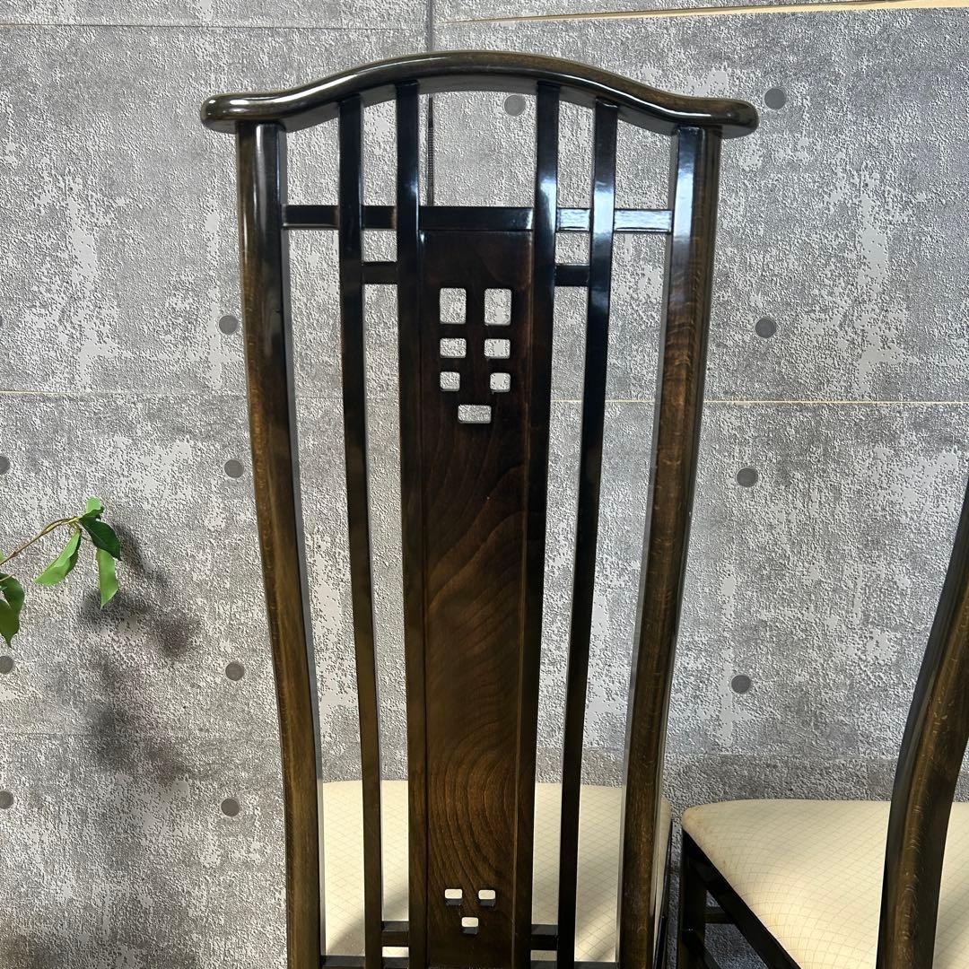 GIORGETTI ジョルジェッティ꧂ハイバックダイニングチェア3脚 食卓椅子