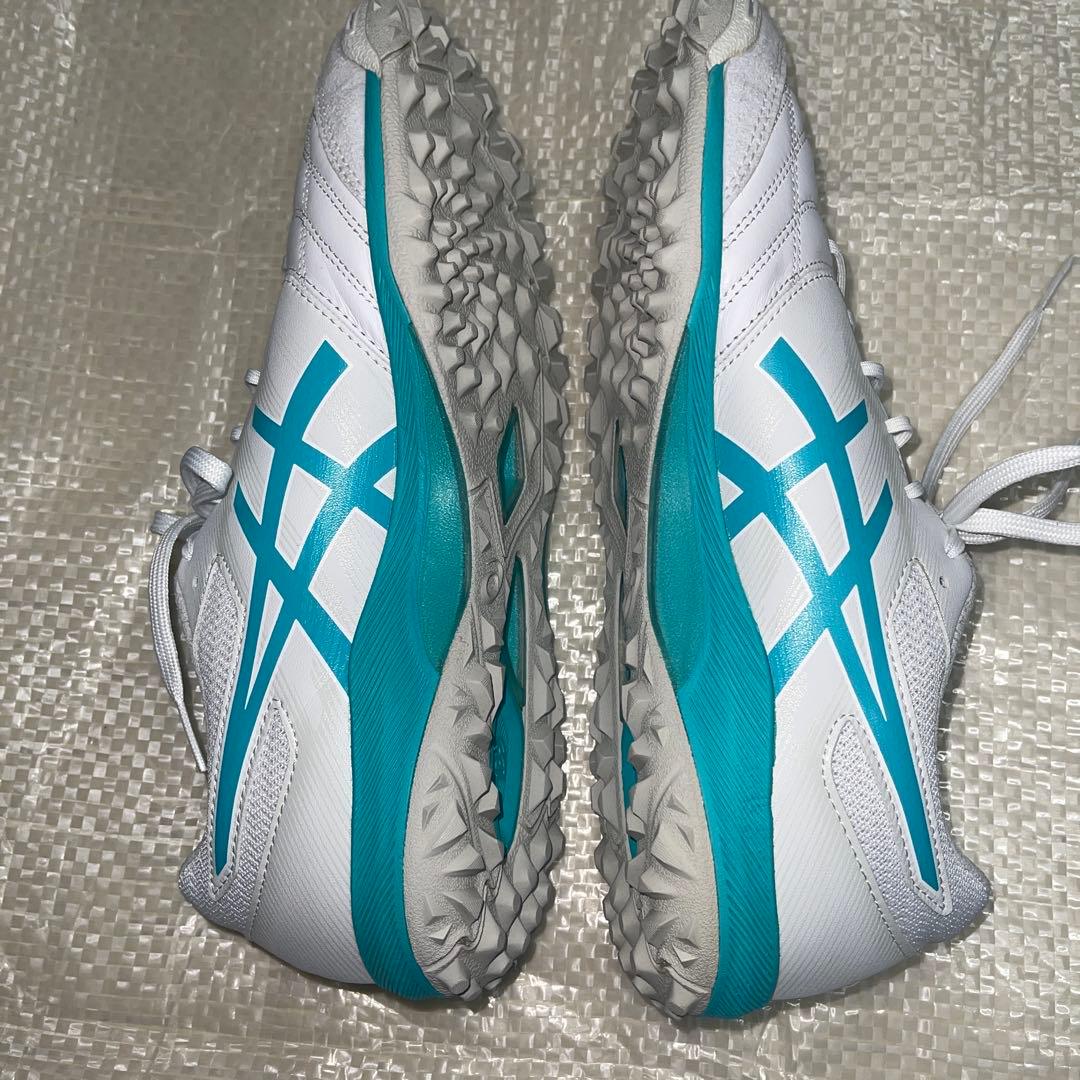 アシックス デスタッキK FF TF ホワイト/シーグラス27cm 工