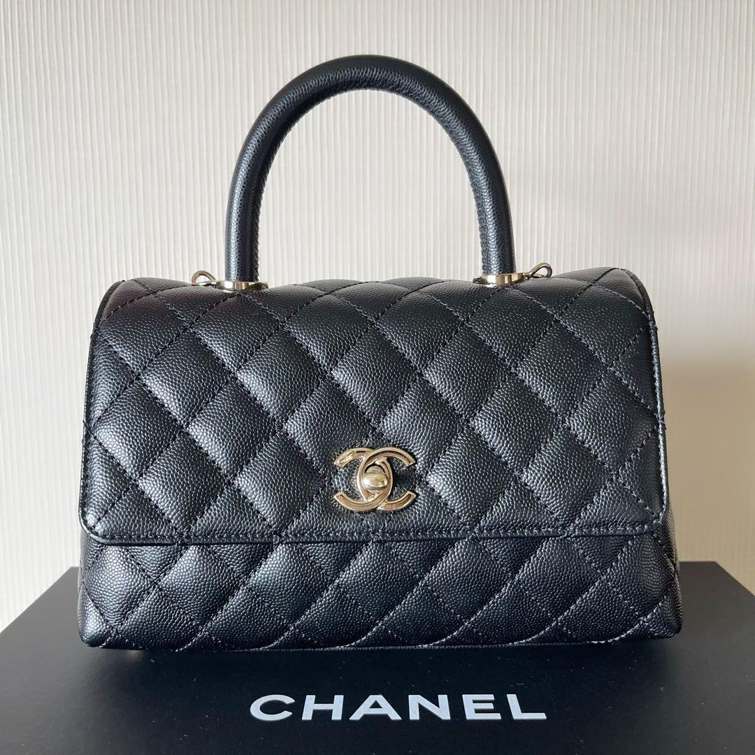 CHANEL ココハンドル24 ブラック シャンパンゴールド - メルカリ
