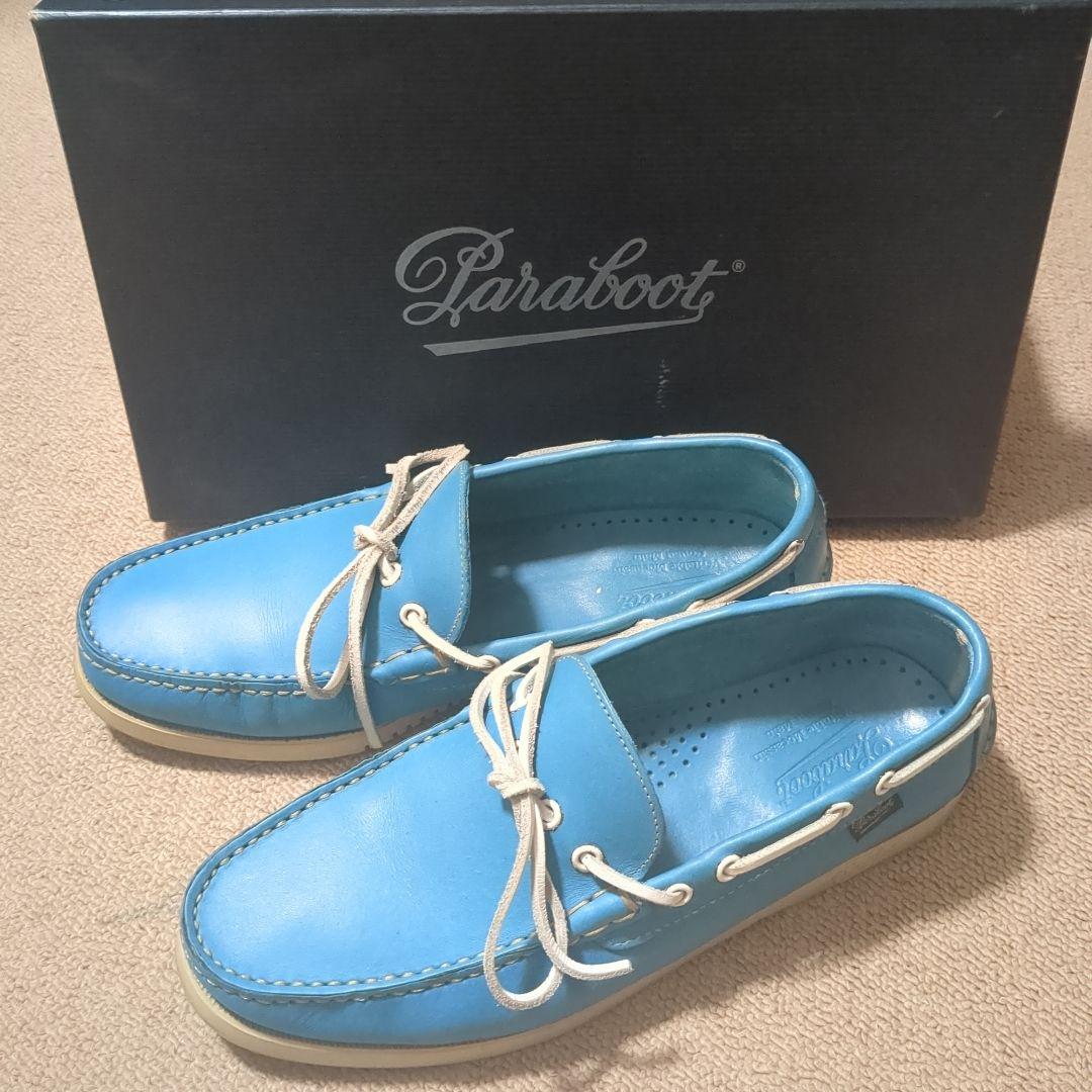 Paraboot デッキシューズ 青 パラブーツ デッキシューズ バース ネイビースエード Paraboot BARTH