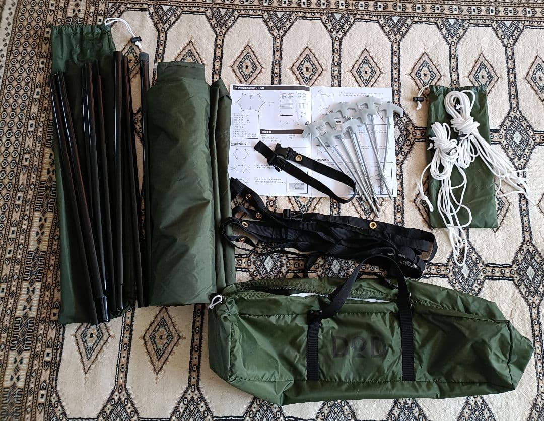 DOD いつかのタープ　カーキ いつかのタープTC（カーキ） TT5-919-KH - DOD（ディーオーディー