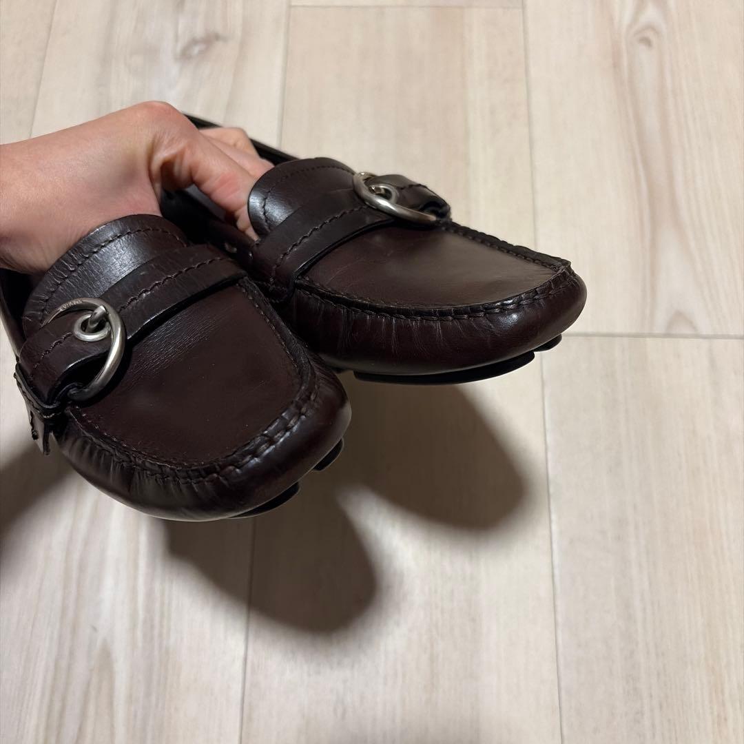PRADAドライビングシューズ レザー ローファー 36 1/2 23.5cm