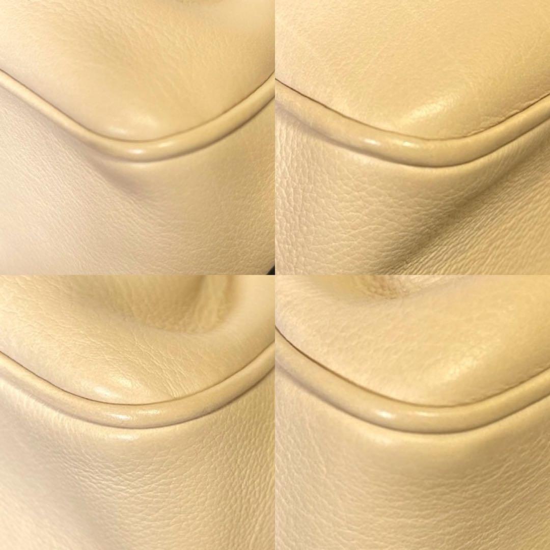 未使用級】WAKO 銀座和光 ベージュ レザー フラップ トップハンドル